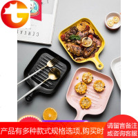 日式微波炉烤盘家用陶瓷牛排盘子网红盘创意西餐餐具烤箱菜盘餐盘