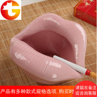 可爱卡通烟灰缸嘴唇陶瓷烟缸创意个性潮流烟灰缸时尚家居迷你礼品