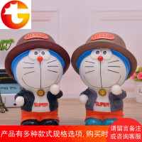 创意卡通叮当猫搪胶存钱罐儿童防摔储蓄罐硬币储钱罐男孩生日礼物