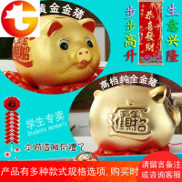 学生创业陶瓷金猪存钱罐储蓄罐储钱罐大号成人招财猪儿童开业摆件