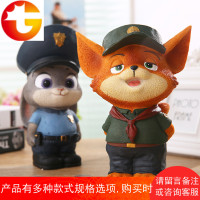 创意礼物疯狂动物城储蓄罐树脂卡通存钱罐摆件毕业礼物儿童存钱罐