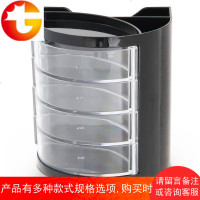 9133透明四层多功能时尚笔筒学生办公塑料收纳盒文具办公用品