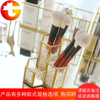 ins风玻璃笔筒化妆刷桶眉笔粉刷刷具梳子文具组合欧式收纳盒