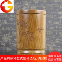 竹制笔筒天然竹雕刻毛笔筒复古竹子笔筒木质创意办公笔筒桌面摆件
