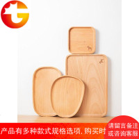 日式木质实木托盘 创意点心盘水果盘功夫茶壶托盘长方形蛋糕盘