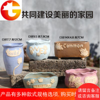 多肉花盆陶瓷清仓 特价塑料粗陶简约肉肉植物创意中盆