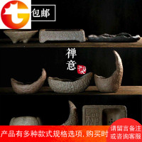 紫砂菖蒲盆多肉小花盆异形盆南蛮盆禅意手工粗陶盆景盆苔藓盆汉砖