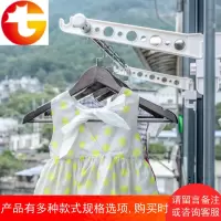 窗台窗户窗框晾衣架不锈钢免打孔晾衣杆单杆阳台固定式晒衣杆室外