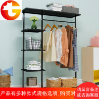 简易挂衣架落地卧室衣帽架家用单杆式室内折叠凉晒衣服架子晾衣架