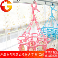 袜子夹晒架花型圆形16夹子晾衣架毛巾内衣内裤多功能防风衣架
