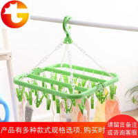 婴儿晾衣架子宝宝多夹子功能家用小孩尿布新生折叠衣夹凉晒架阳台