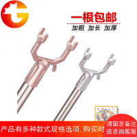 撑衣杆晒衣竿非伸缩不锈钢取衣叉杆叉头挑衣杆架衣撑杆家用晾衣杆