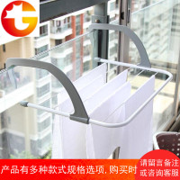 阳台室内户外伸缩晾衣杆折叠晾衣架室外暖气片晒衣架晒鞋架