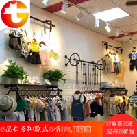服装店展示架上墙童装壁挂式组合女装衣服架子挂衣架店铺货架侧挂