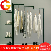 服装店衣架展示架鞋包挂衣服架子移动落地男女装店货架侧挂服装架