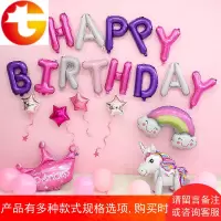 宝宝周岁生日布置气球套餐儿童生日派对卡通字母铝膜气球创意装饰