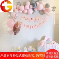 男女宝宝一周岁生日布置装饰粉嫩气球简单易布置家里小红书ins风