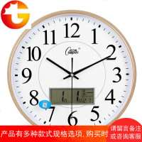 静音挂钟客厅办公卧室现代万年历时钟日历挂表创意石英钟表
