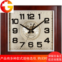 静音客厅方形大挂钟万年历钟现代简约挂表电子日历石英钟表