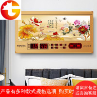 客厅LED数码万年历电子时钟日历夜光家用超薄壁挂钟表