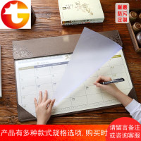 桌面台历年大班台历定制商务办公大格记事日历本大号内页月历老板桌平铺鼠标垫计划年历本广告logo定制