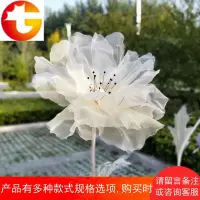 玖月纸艺大型婚庆纸花橱窗装饰舞台布置拍照背景成品立体手工纱花