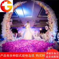 婚庆铁艺象牙拱道具婚礼装饰牛角迎宾区舞台背景布置道具
