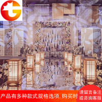 婚庆道具摆件中式婚礼木质路引灯原木方柱罗马柱新中式婚礼摆