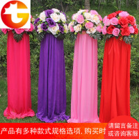 婚庆绢花路引花拱路引开业花篮花柱罗马柱成品路引花