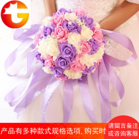 新娘仿真玫瑰手捧花 结婚花球婚纱照拍摄道具 婚礼花束 婚庆用品