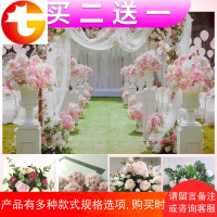 婚庆引路花花球婚礼布置道具仿真绢花罗马柱装饰路引花排