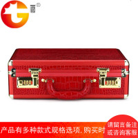 结婚礼金聘金彩礼箱婚嫁装10-100万元现金红包盒手提红色陪嫁箱子