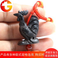 黑檀木十二12生肖立体鼠牛虎兔龙蛇马羊猴鸡狗猪项链挂件吊坠挂饰