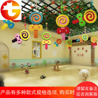 幼儿园节日吊饰教室走廊装饰棒棒糖吊饰商场吊顶挂饰梅兰竹菊