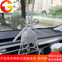 圣诞水晶车挂 水晶铃铛风铃汽车挂件车内雪花镶钻挂饰装饰品