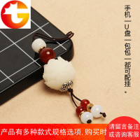 创意手机壳挂件吊坠流苏菩提莲花u盘挂绳男女款情侣钥匙链小饰品