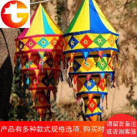民族风灯笼 印度尼泊尔东南亚装饰四层大号西藏式拉巴灯罩 布灯笼