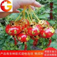 新年过年春节小灯笼挂饰彩色印花户外防水阳台盆景装饰小灯笼挂饰