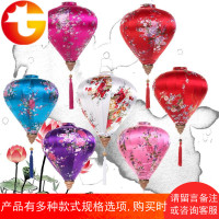 钻石绸缎中秋节越南灯笼婚庆布置商场装饰大红灯笼喜庆吊灯