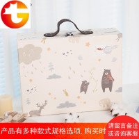 婴儿宝宝新生儿手提箱包装盒礼品盒套装秋冬母婴简约纸盒子