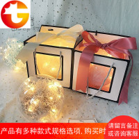 ins圆形梦幻水晶球礼品盒子精美韩版 口红香水生日礼物包装盒创意