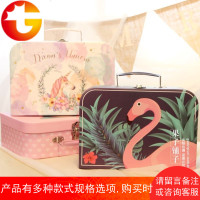 长方形火烈鸟大号手提箱女生礼品盒独角兽卡通包装盒喜糖伴手礼盒
