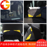 原创小怪兽车载纸巾盒车用扶手箱抽纸袋车窗挂式棉麻创意汽车用品