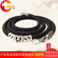 纯银扣吊坠挂绳5.0粗款开口玉佩挂件绳男短款锁骨玉坠项链绳
