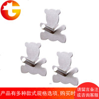 挂钩 不锈钢多用途小熊浴室置物粘钩衣帽钩 大号3只装