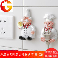 卡通小熊树脂插头挂钩 电源插头收纳挂钩项链收纳钩浴室厨房挂钩