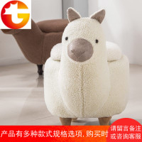 卡通动物凳子矮凳换鞋凳沙发凳羊驼换鞋凳厅储物试鞋凳收纳脚凳