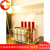网红带盖口红收纳盒防尘桌面唇釉多格化妆品口红架收纳整理盒透明