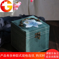 复古首饰盒家用小古风大容量中国风便携耳环收纳盒耳饰品耳钉盒子