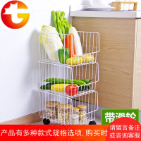 铁艺厨房置物架 落地多层家用品储物篮收纳筐放水果蔬菜篮